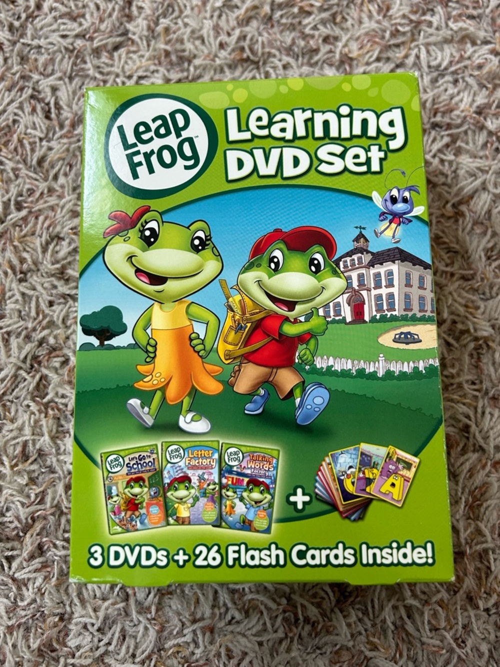 Leap Frog Learning DVD Set (3 DVDs + 26 Flash Cards